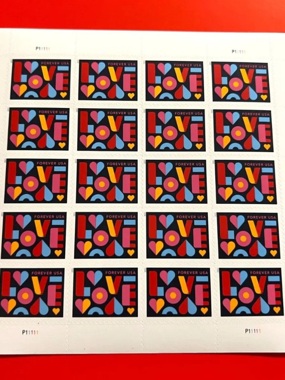 6000Love Stamps 1 sheet Wedding Valentine Anniversary Postage stamp 500 Booklets